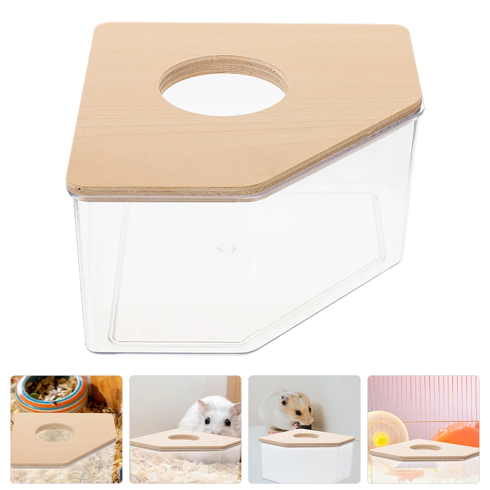 

Acrylic Hamster Sand Bath Box Hamster Sand Bath Shower Room Small Pet Supply for Bath clear hamster bathroom