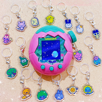 Tamagotchi Paradise Character Acrylic Pendant Trendy Blind Box Toy Land Ocean Sky Design Collectible Accessories