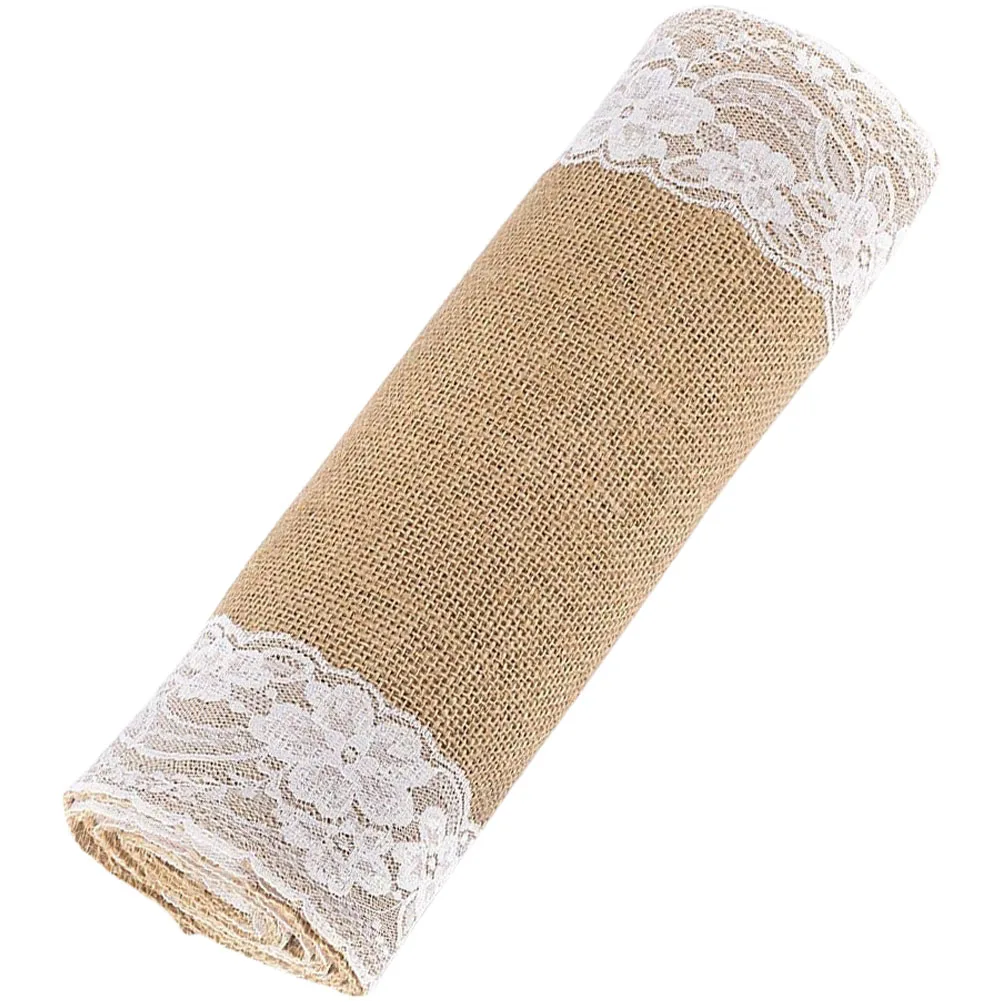 

Lace Table Runner Wedding Party Rustic Linen Table Cover Festive Holiday Supplies Picnic Banquet Tablecloth 60X120Cm Elegant
