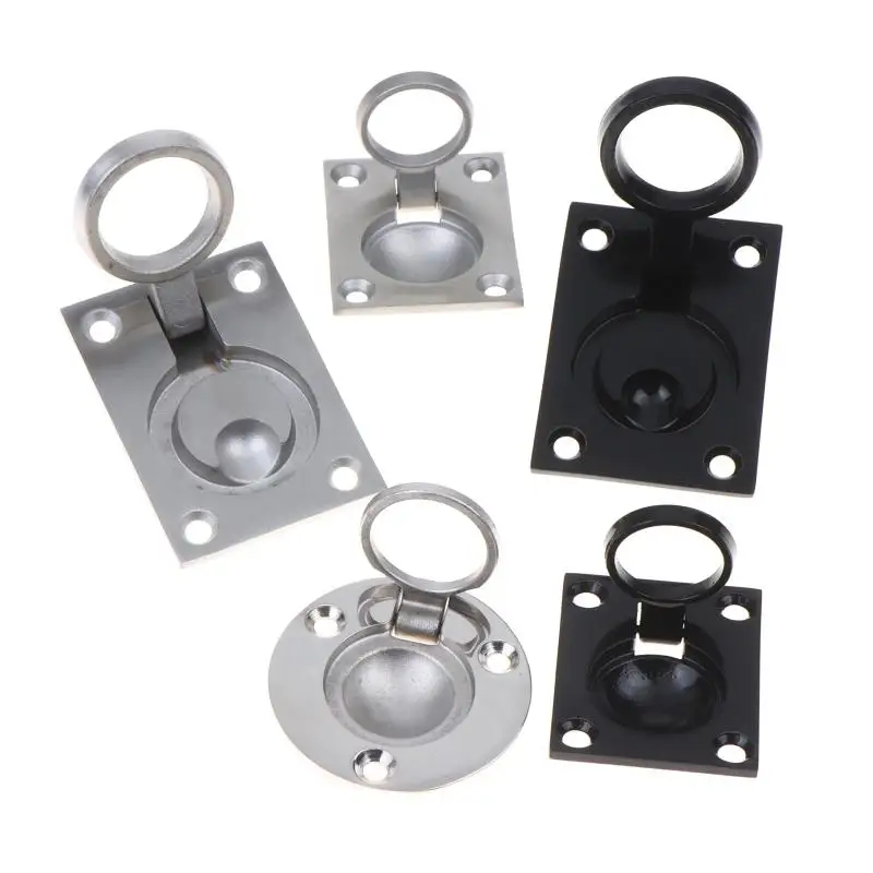 316 Stainless Steel Marine Boat Flush Lift Pull Handle Ring Anti Rust Deck Hatch Hardware for Sailing Yacht Accessories