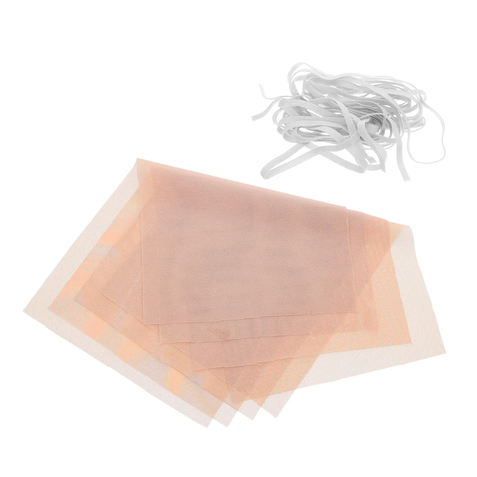 

Набор из 5 шт. эластичных сеток-подкладок для волос BJD DIY, защитная основа для головы куклы Реборн, аксессуары для укладки и модификации волос