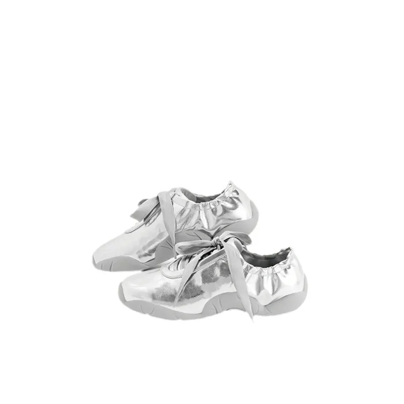 2024 Women Toe Shoe Girl Fashion Sport Pink Training Shoes Leisure Bandage Dancing Everyday Stylist Luxury Silver Fitness Yoga