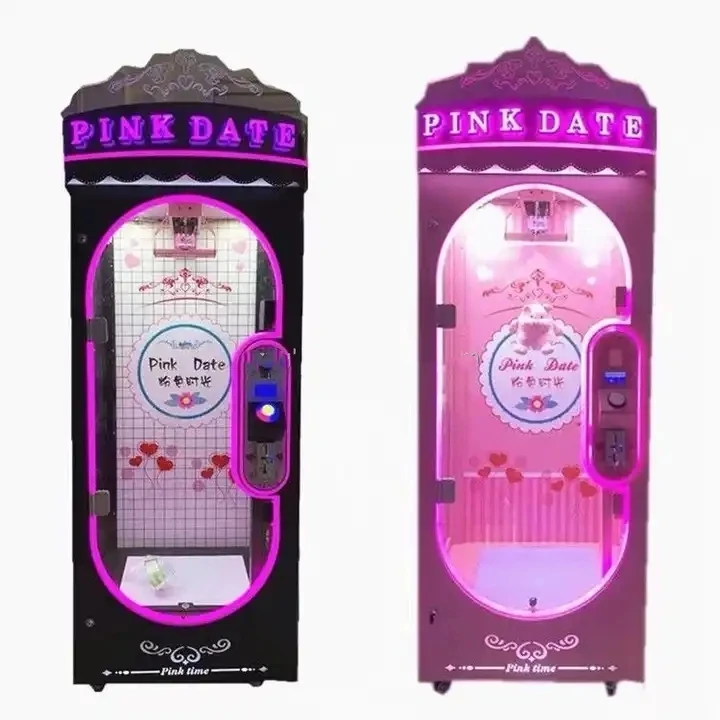 Kids Stacker Big Push Skill Mini Game Jumbo Arcade Claw Crane Toy Vending Doll Catching Machine Pink Date