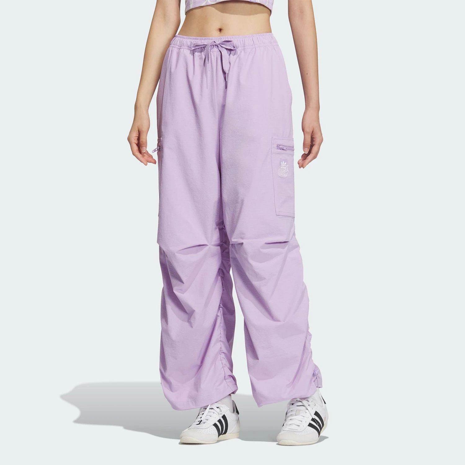 

Adidas genuine Three Stripes Women's Loose Drawstring Straight Sport Pants JN1685