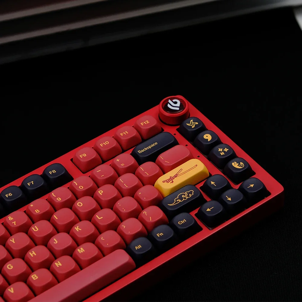 Red Samurai keycap PBT KOA height similar to MOA five-sided sublimation 61/68/75/87/980