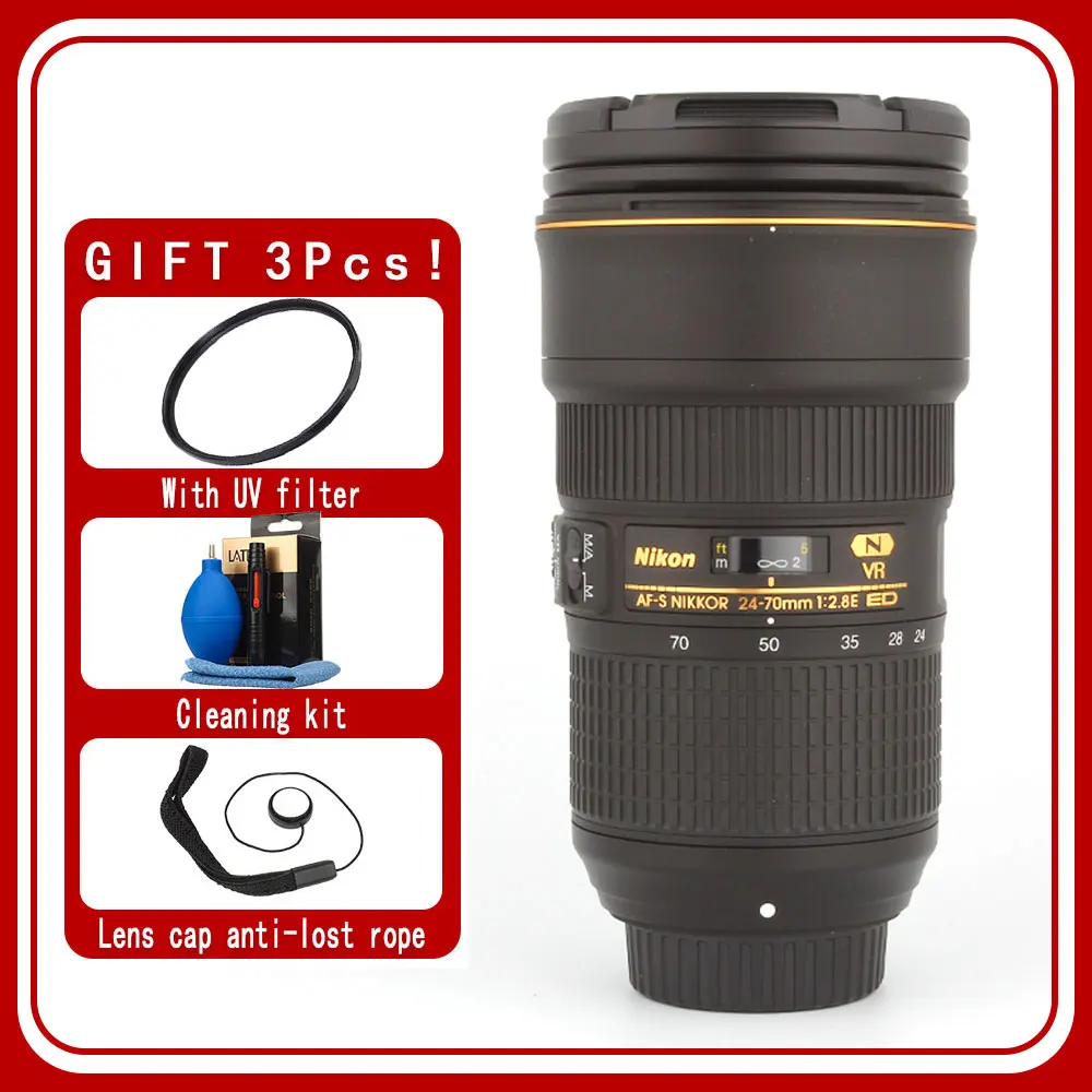 Nikon AF-S NIKKOR 24-70mm f/2.8E ED VR Lens for Nikon DSLR Cameras