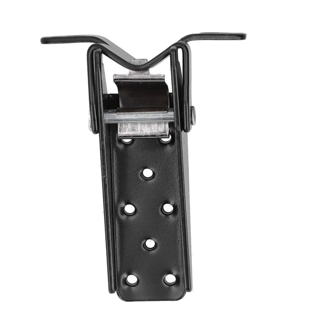 1 Pair Universal Black Motorcycle Foot Pegs 8mm Diameter Clamp-On Mount Foldable Footrest Crash Bar Footrest For ATV