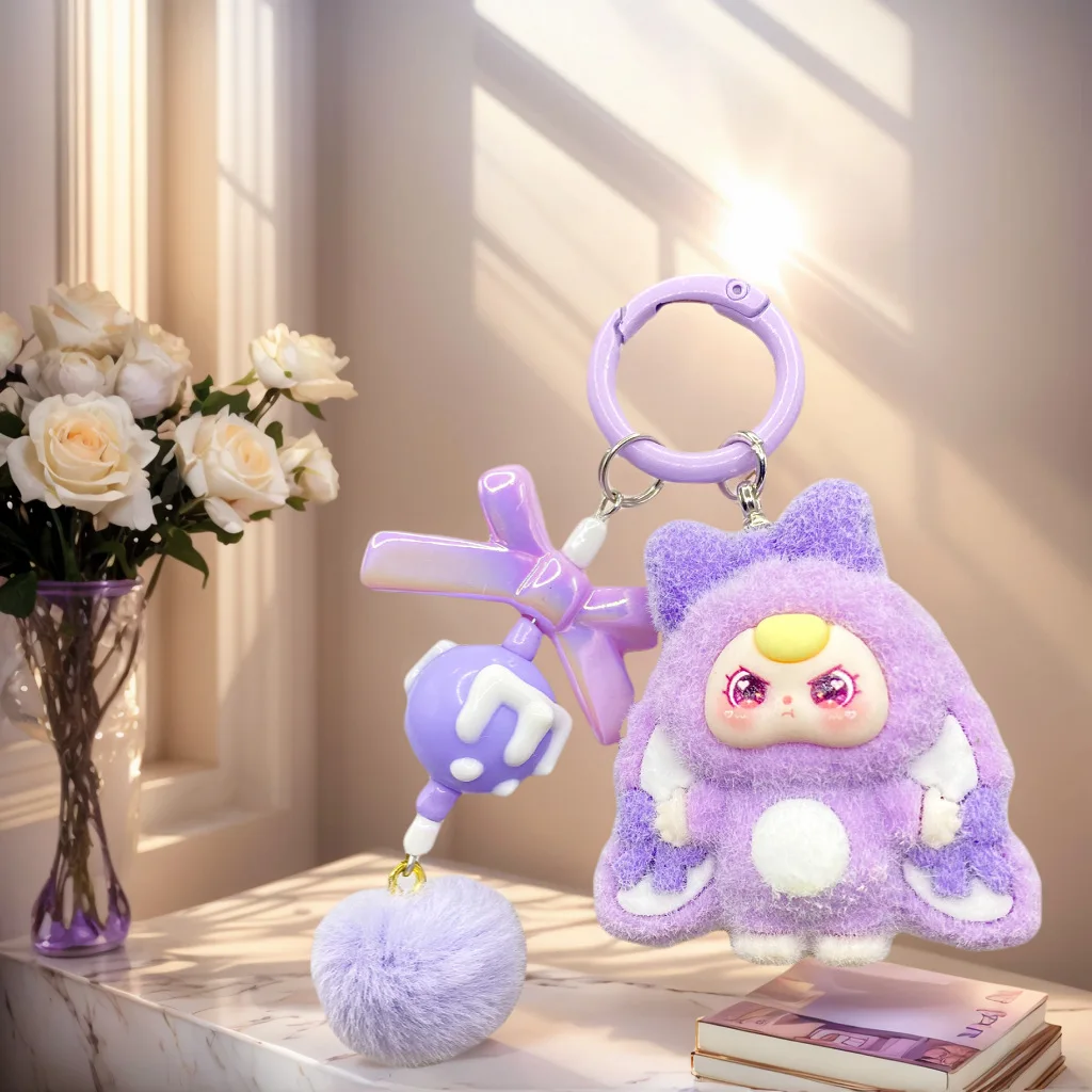 Nouvel ensemble d'accessoires de bricolage 3D-porte-clés de perles de dessin animé mignon, cintre de sac, petit pendentif, article cadeau