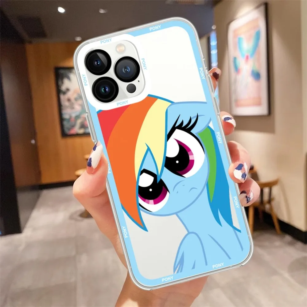 My P-Ponys L-Little Cartoon Phone Case For iPhone 11 12 Mini 13 14 15 Pro Max Transparent Shell