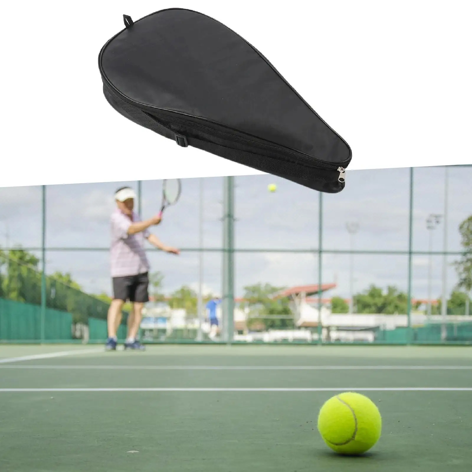 

Oxford Tennis Racket Cover Waterproof Lightweight Sports Bag with Zipper for Outdoor Training and Practice