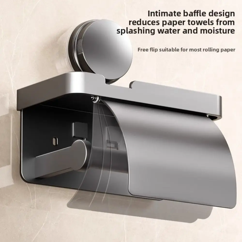 

Новая присоска, держатель для туалетной бумаги из алюминиевого сплава, настенный, без сверления, стойка для рулонной туалетной бумаги, подставка для салфеток, ванная комната, кухня