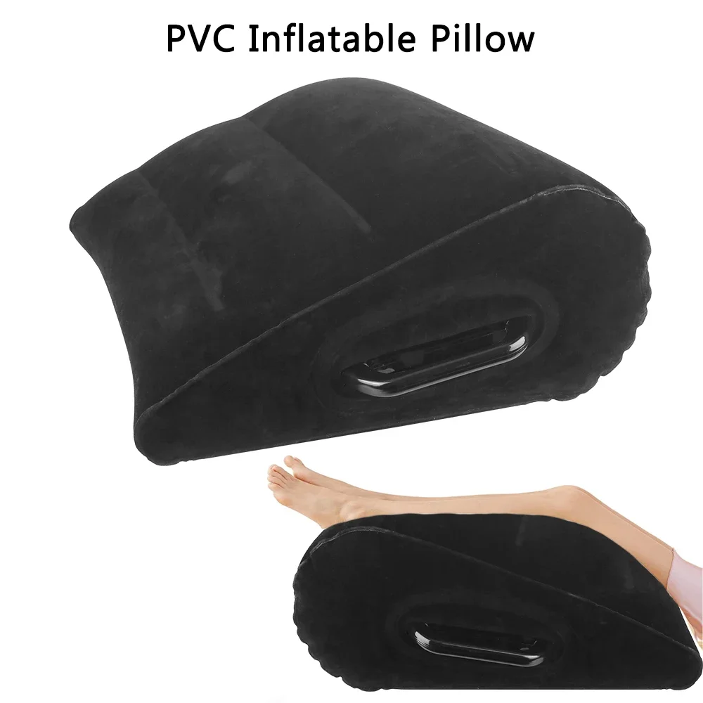 PVC Wedge Pillow Knee Cushion Inflatable Pillow Foot Pillow Elevation Leg Pillows For Travel Camping Sleeping