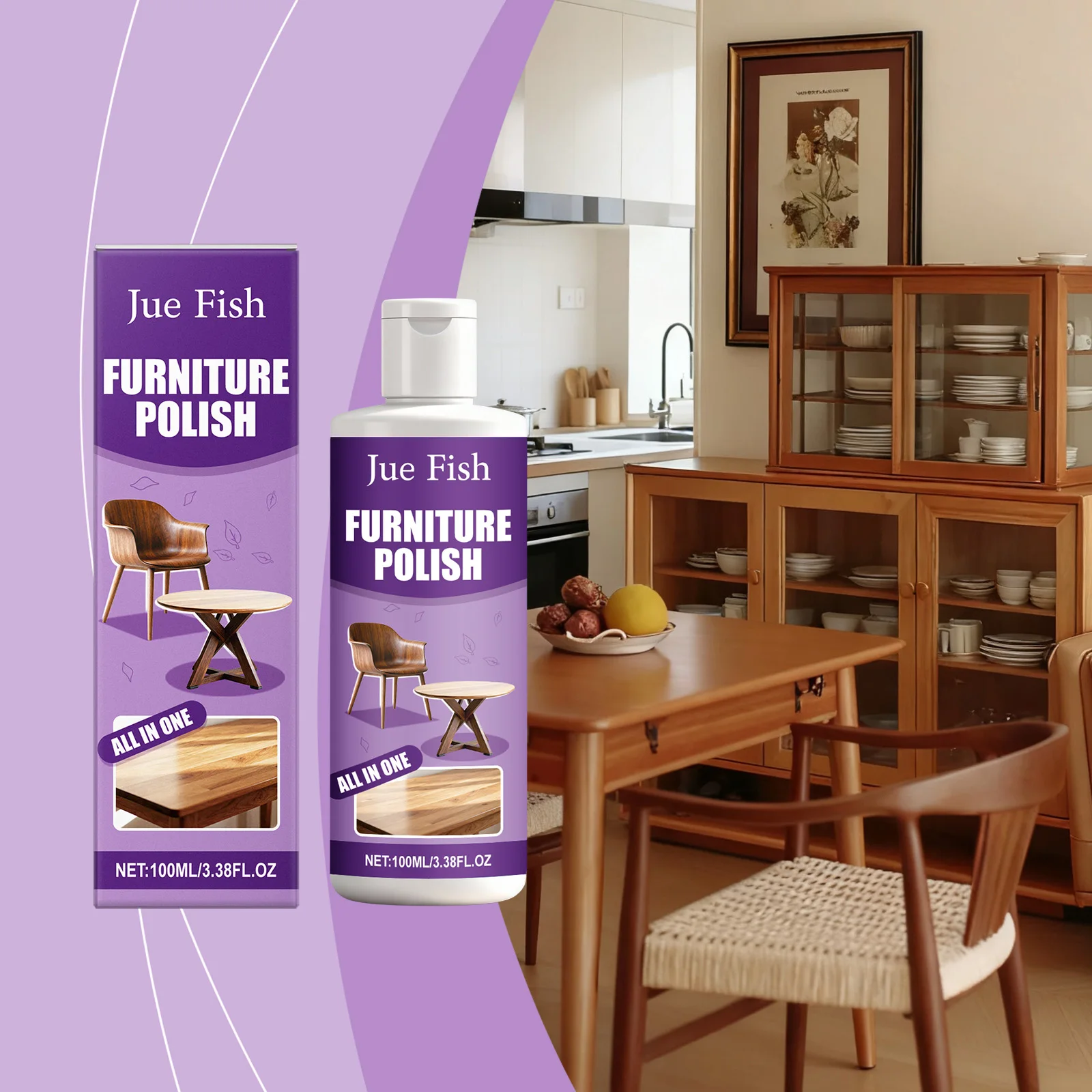 Furniture Polish Quickly Repairing Wooden Furniture Scratch Brightening Surface Gloss Cleaning Dust Furniture Maintenance Agent