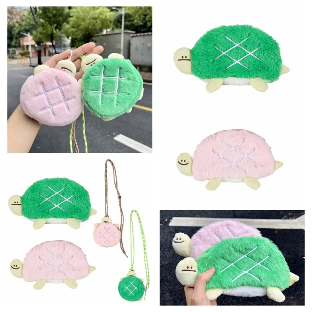 Large Storage Turtle Plush Pen Bag Plush Soft Turtle Plush Pencil Case Cartoon Animal Pink/Green Writing Supplies