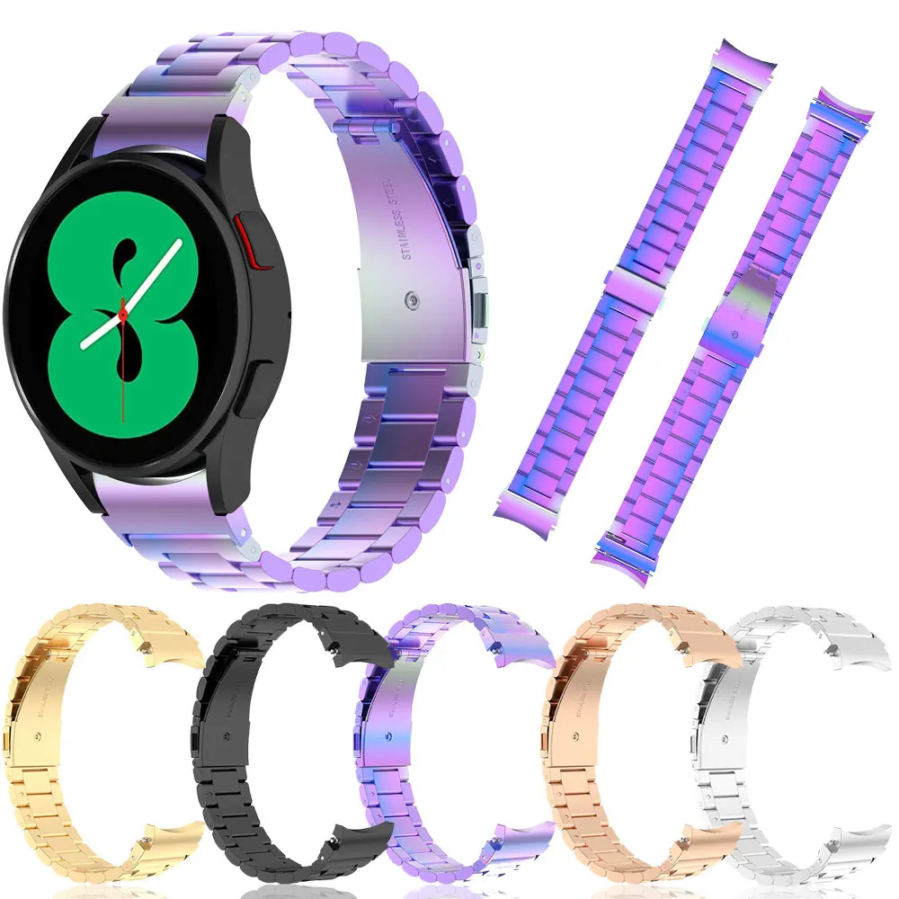 

No Gaps Stainless Steel Strap For Samsung Galaxy Watch 5 Pro 45 mm Wrist Strap Curved Metal Bracelet For Galaxy Watch 5 40/44mm