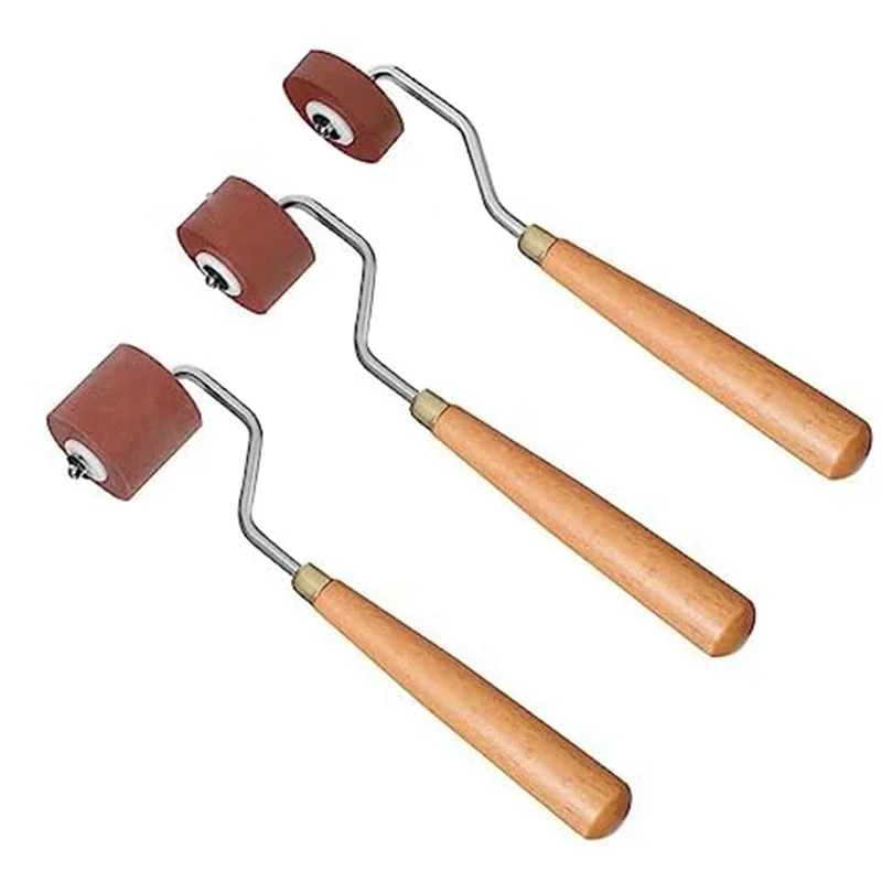 

Резиновая кисть для рисования Brayer, валик для рисования, аппликатор для чернил, художественный ремесленный инструмент для масляной живописи для гравюра (3 шт.)