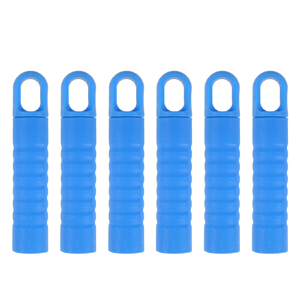 6Pcs Mop Rod End Cover Sturdy Plastic Anti-Slip Handle Sleeve with Storage Hanging Hole for Kitchen Bathroom Cleaning Tools 25Mm