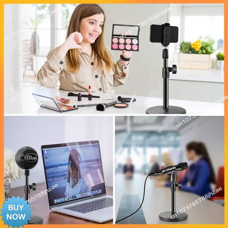 

Держатель для настольного микрофона A10R, с зажимом для микрофона, держателем для мобильного телефона, металлический адаптер «папа» на 3/8 дюйма «мама»