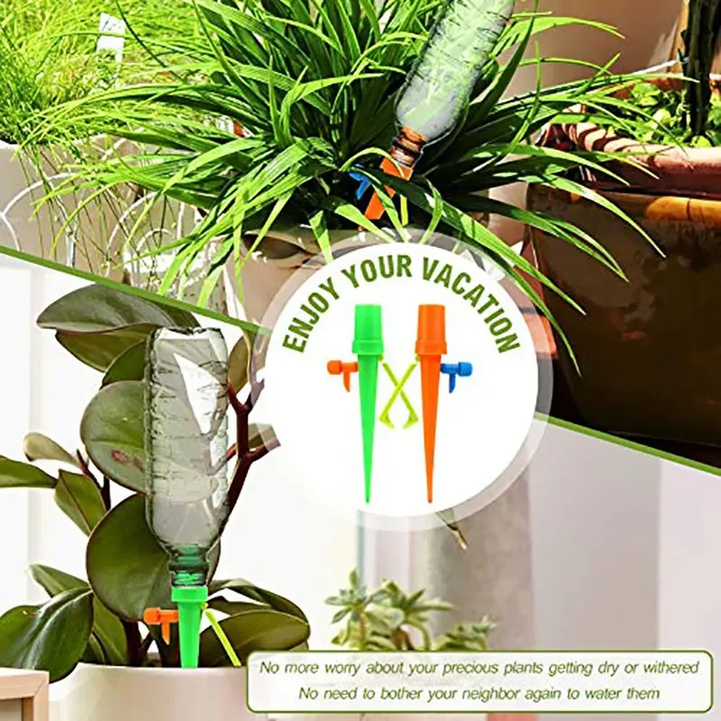 1-18PCS Auto Drip Irrigation Watering System Dripper Spike Garden Household Plant Watering Device Plant Garden Gadgets Creative