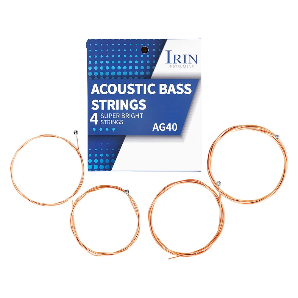 Replacement 4 String Acoustic Bass Strings Brass Material with Carbon Steel Core for Consistent Sound Gauge 040 095 Inches