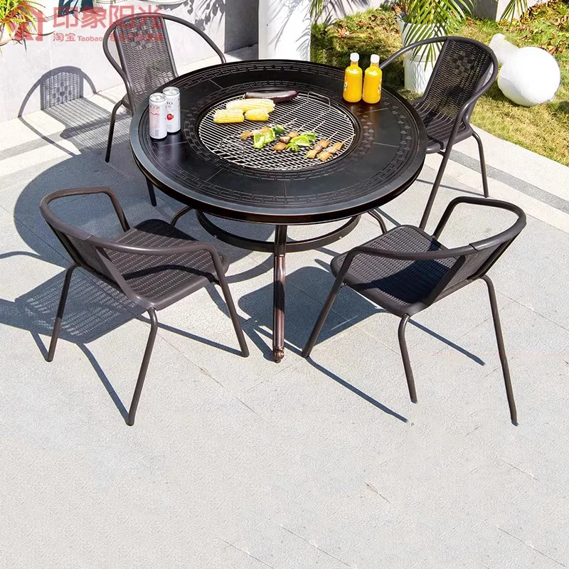 Round Coffee Garden Furniture Sets Mobile Study Luxury Modern Writing Garden Furniture Sets Designer Muebles Home Furniture