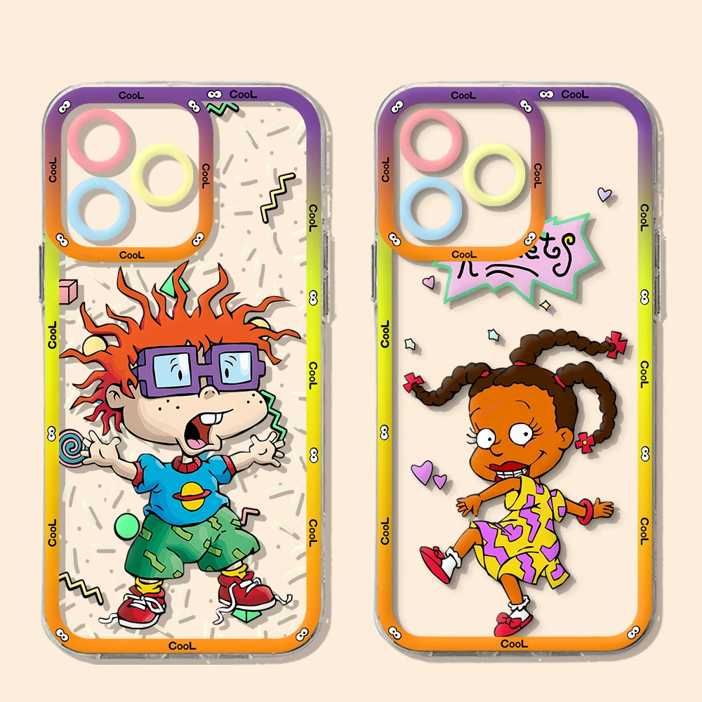 Cartoon Funny R-Rugrats Phone Case For iPhone 15 14 13 12 Mini 11 Pro Max X XR XS 7 8 SE20 Plus Soft Silicone Transparent Cover