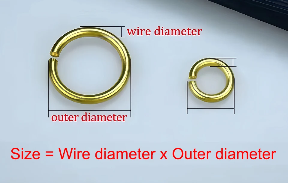 Massive Messing-Sprengringe, offene O-Ringe, Verbindungsstücke 5mm-18mm für die Herstellung von Halsketten, Schmuckzubehör und Zubehör. – Detail 1