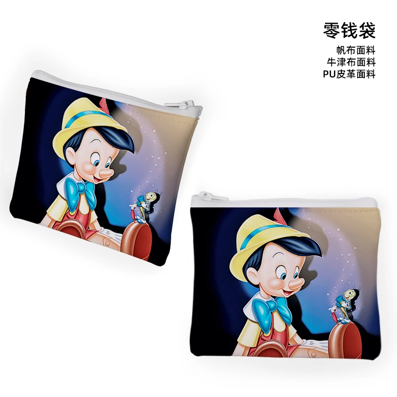 Disney Pinocchio C871 Anime Customized Cosmetics Bags Cartoon Coin Bag Storage Handbag Stationery Birthday Gift