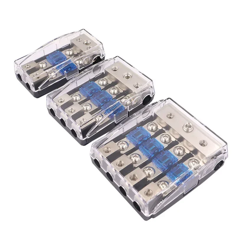 Plating Mini Fuse Holder Stereo Audio AFS Fuse Holder Power Distribution Block Fuse Box Car Audio Modification