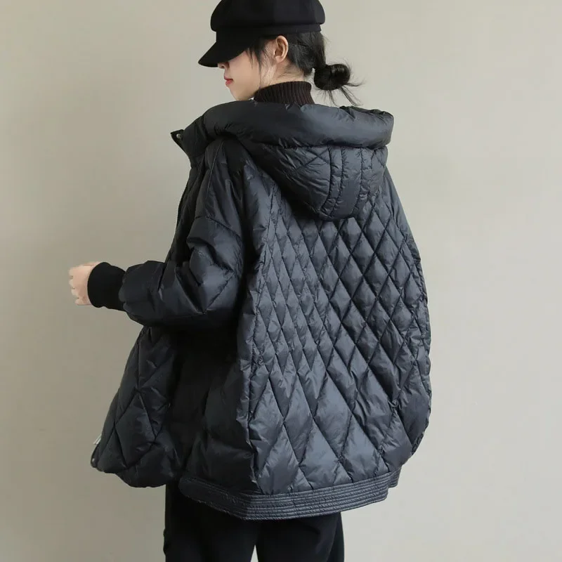 Korean Style Women Down Jacket Over Size Short Coat Loose Warm Autumn Winter Casual Outwear Top Quality B378