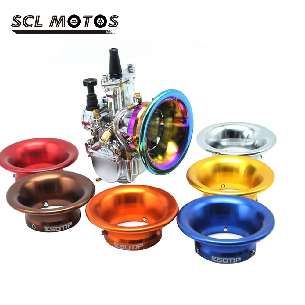 

SCL MOTOS Motorcycle Carburetor Air Filter Cup The Wind Cup Color Horn Cup 50mm Fit Most 21/24/26/28/30mm Carburetors