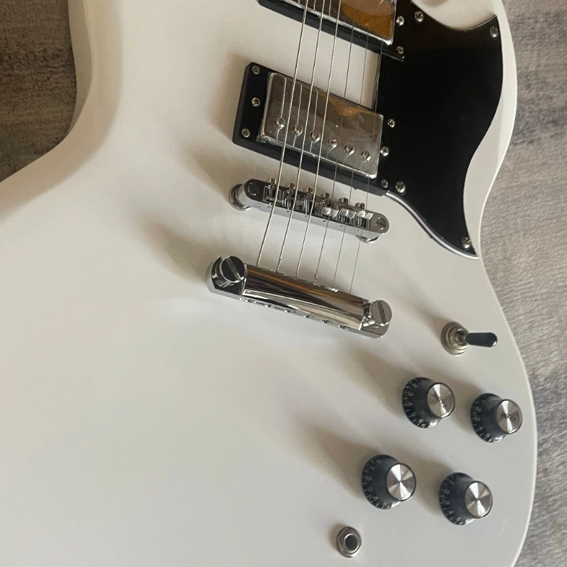 SGT Electric Guitar Bright White Black Small Guard Board Rosewood Neck HH Pickup Punk Blues All-around Best Seller Free Delivery