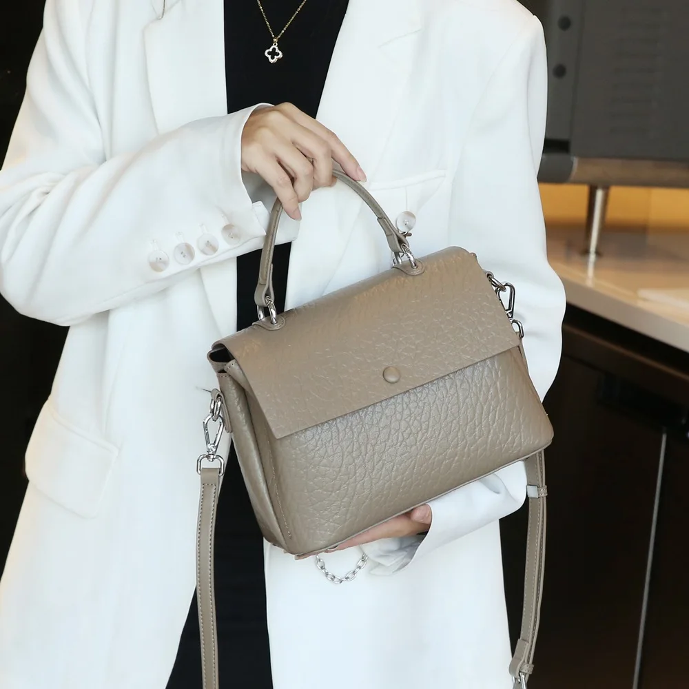 High Quality Commuter Women\'s Bag Genuine Leather Elegant Handbag Fashionable 2024 New Ladies\' Crossbody Shoulder Bag