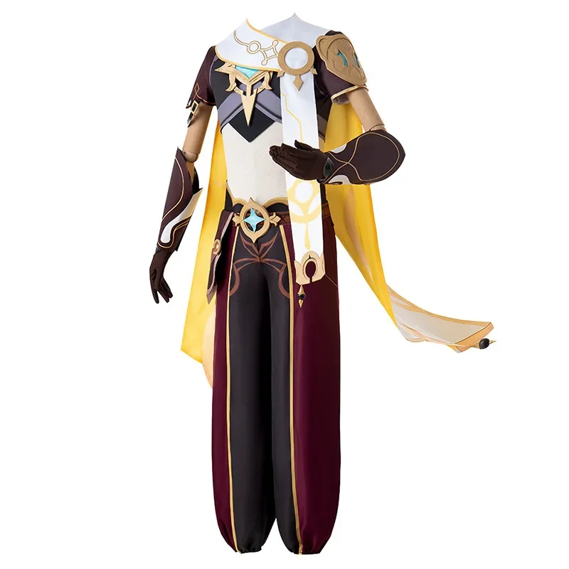 Aether Cosplay Costume High-quality Game Genshin Impact Aether Cosplay Uniform Wig Full Sets Halloween Costumes for Women Men