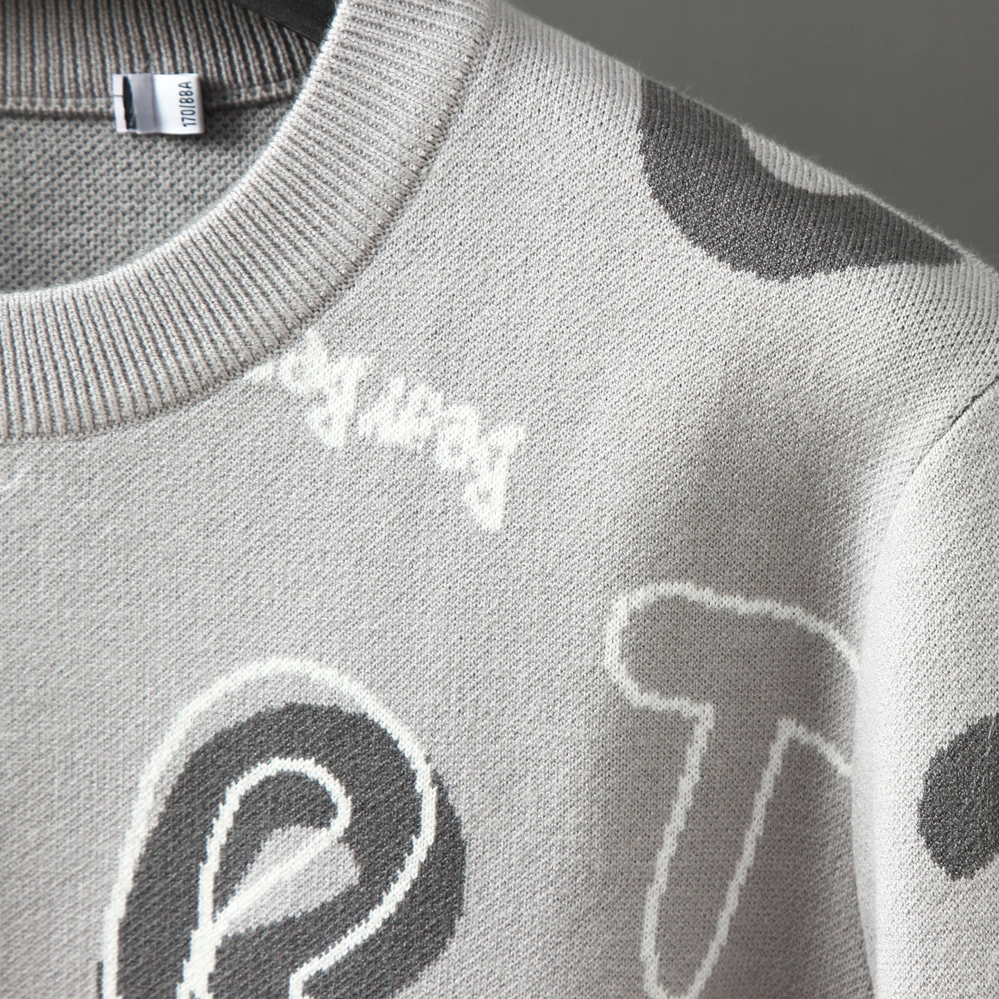 

Men's Faionable Warm Letter Sweater Long Sve round Ne Knitted irt Autumn Winter Casual Comfortable Breathable irt