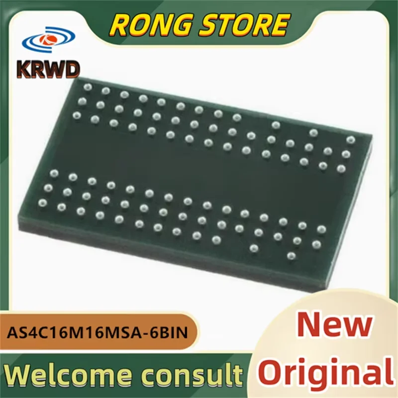 2 PZ AS4C16M16MSA-6BIN Nuovo originale AS4C16M16MSA BGA-54