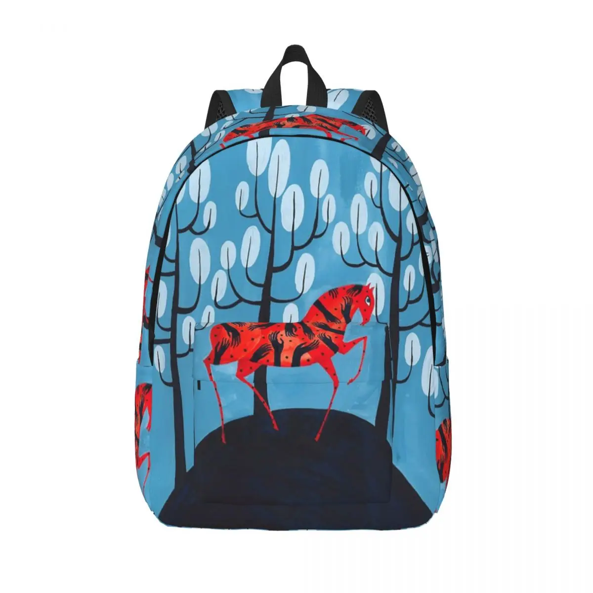Smug Red Horse Student Backpack School Bag Hiking Travel Daypack for Men Women Fashion Bookbag Shoulder Bags