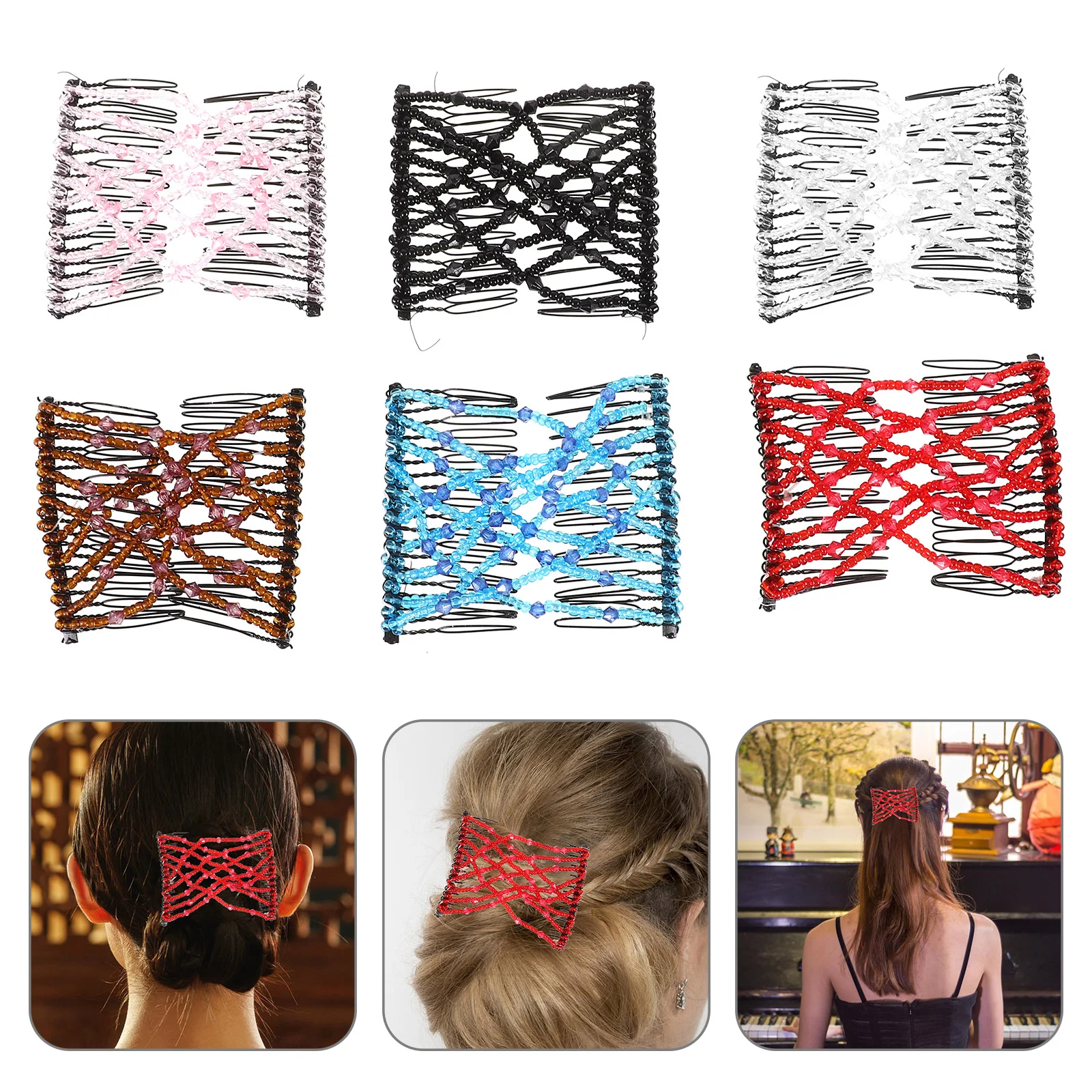 6 Pcs Variety Hair Comb Women Headdress Styling Tools Hairclip Delicate Ornament Accessories Headwear Miss Roller Clips