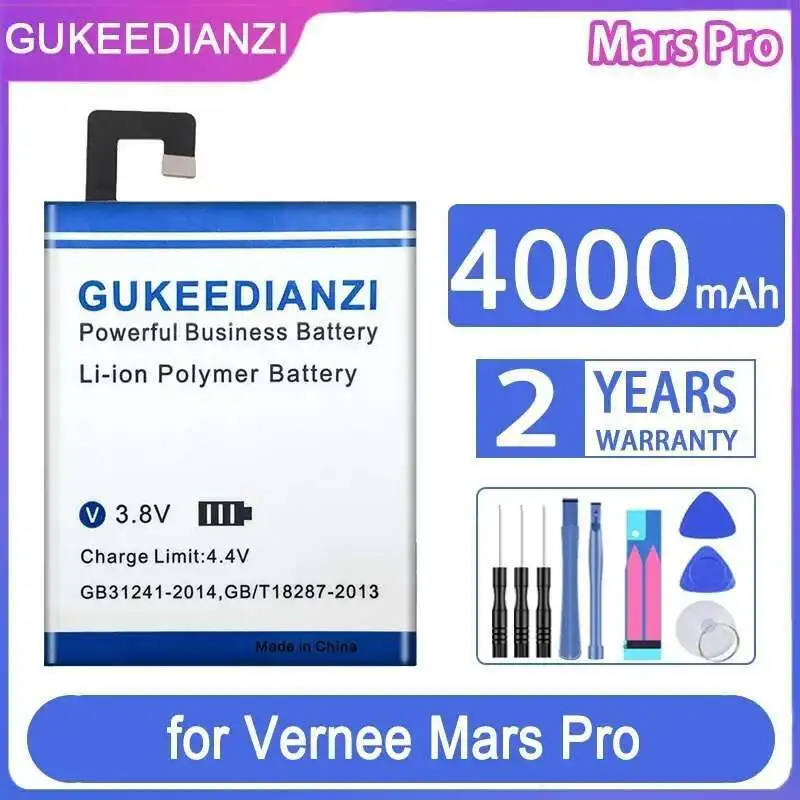 Долговечный аккумулятор для мобильного телефона Vernee Mars Pro емкостью 4000 мАч