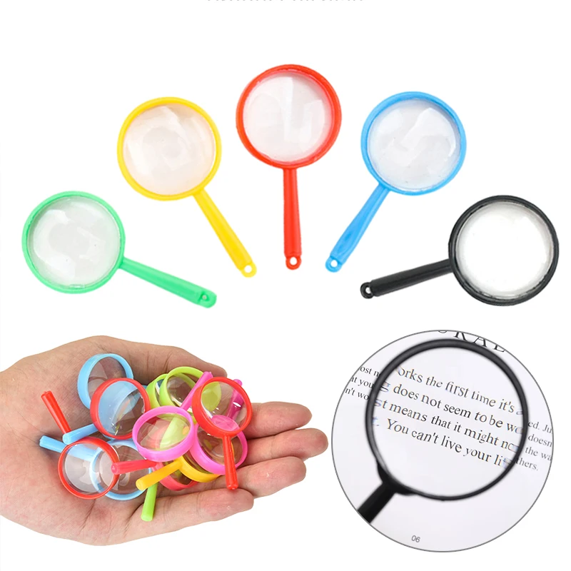10~50pcs Mini Magnifying Glass Handheld Portable School Physics Teaching Scientific Supplies Students Observation Tools TMZ