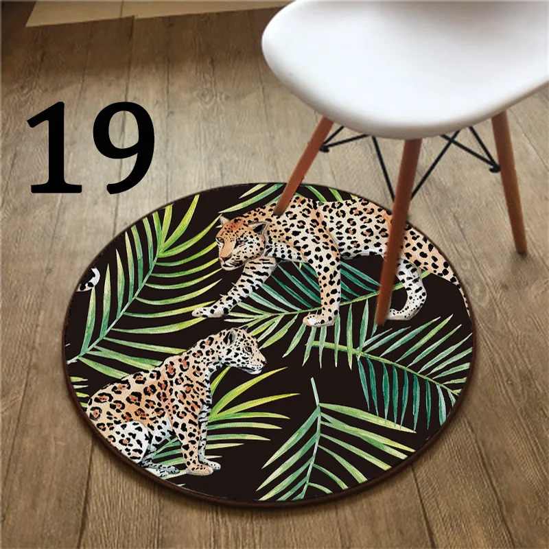 Jungle Wildlife Mat American Pop Art Tiger Leopard Printed Rug Living Room Decorative Carpet Non-slip Absorbent Bathroom Doormat