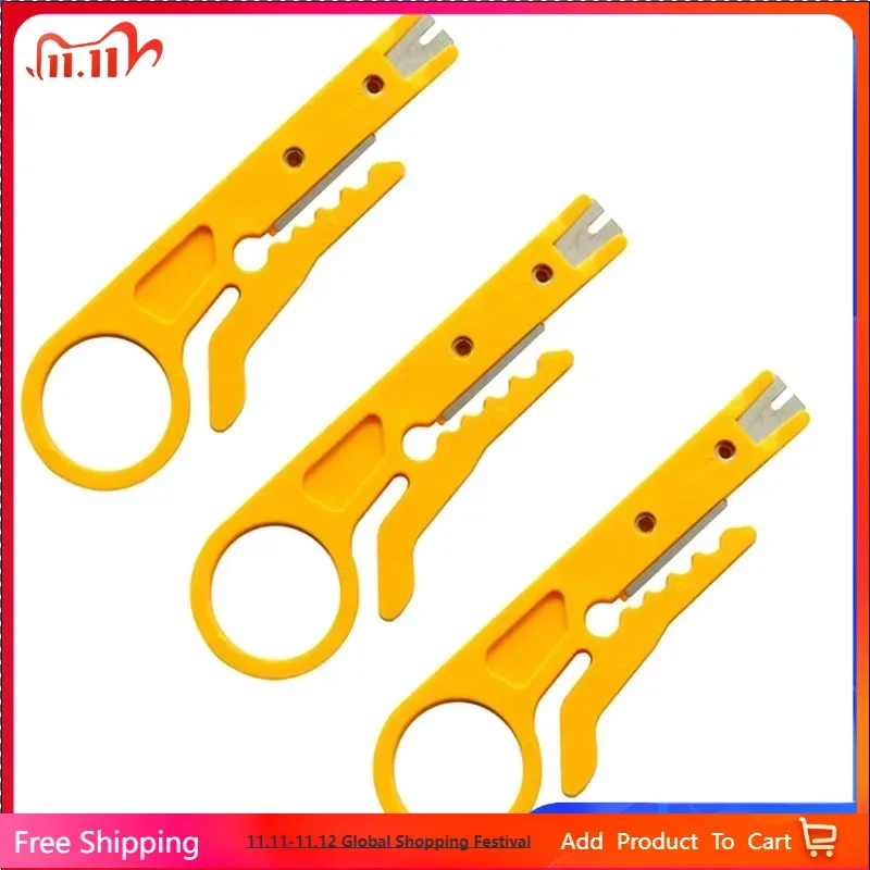 

3pcs Mini Crimper Pliers Portable Wire Stripper Knife Cable Stripping Wire Cutter Tools Cut Line Pocket Multitool Crimping Tool