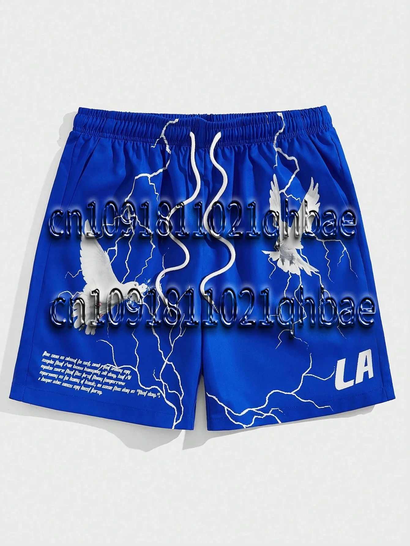 

Men Pigeon & Slogan Graphic Motorcycle Shorts Casual Half Pants Unisex Gym Fitness Men's Trousers Women Shorts Sport BeachShorts