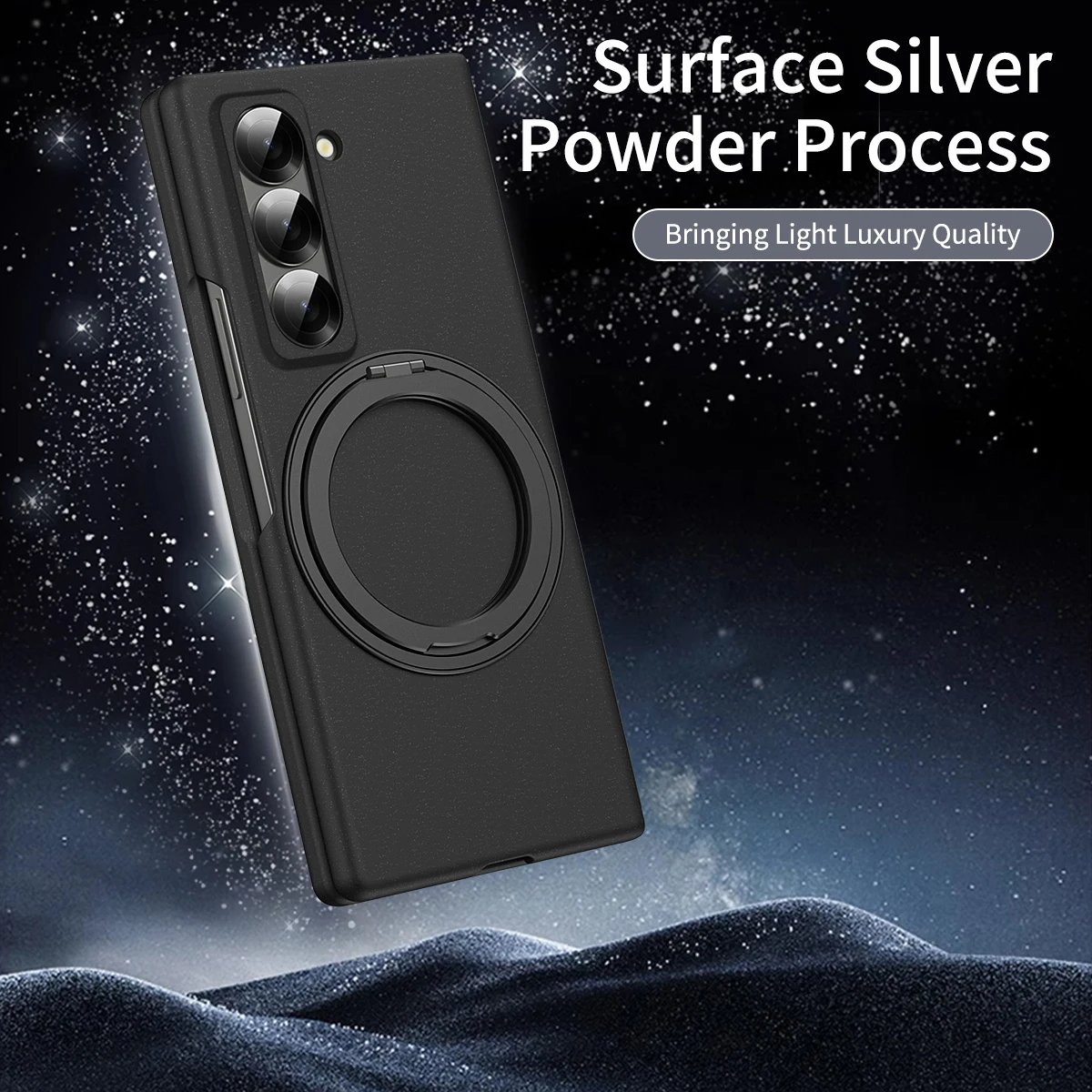 Matte Anti-Scratch Magsafe Case For Samsung Galaxy Z Fold SE 6 5 4 3 FoldSE W25 Metal 360 Ring Holder Bracket Hard PC Thin Cover - Image 4