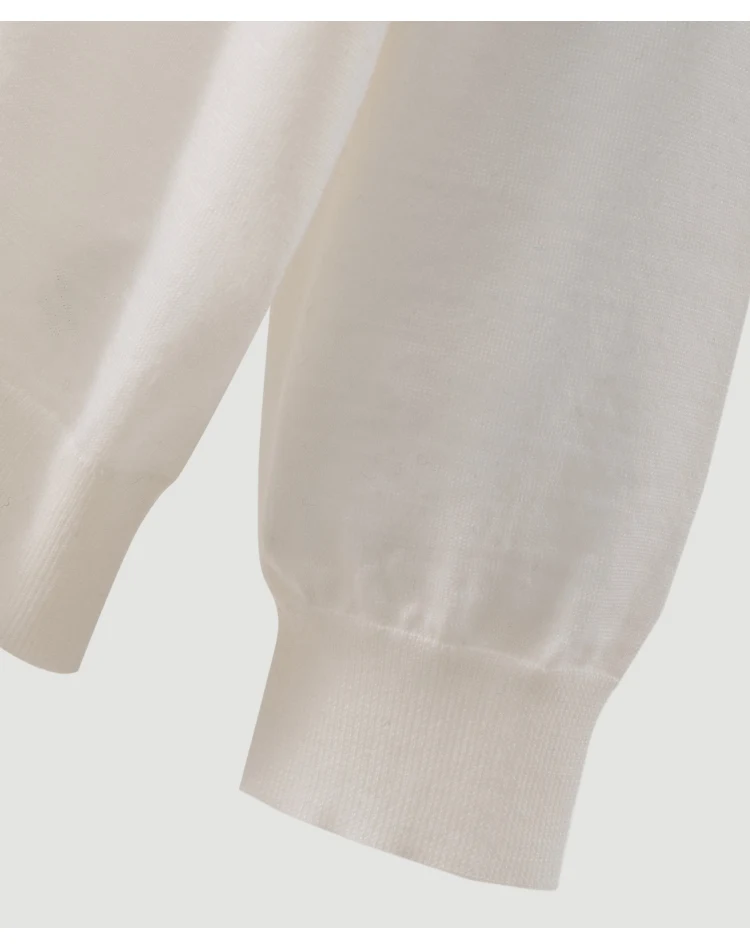 BD3621781 Damen 100% Wolle Oversized V-Ausschnitt Pullover Langarm Kontrastbesatz V-Form Kette Zweifarbig Entspannter Luxus Herbst – Detail 20