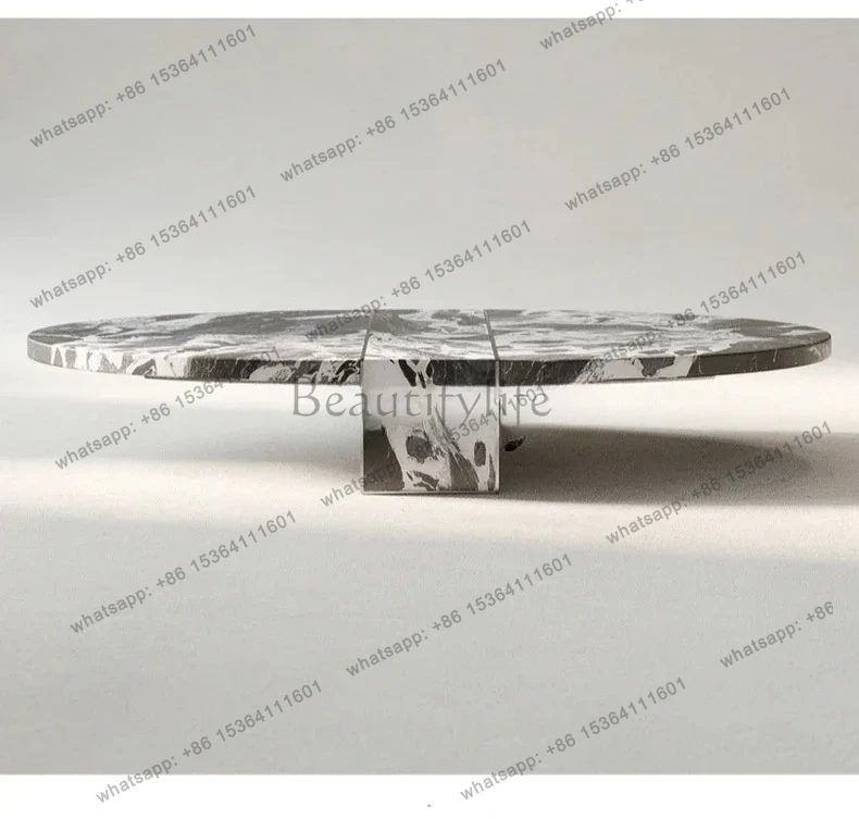 

Italian light luxury natural marble coffee table living room home high-end villa Nordic modern minimalist creativity