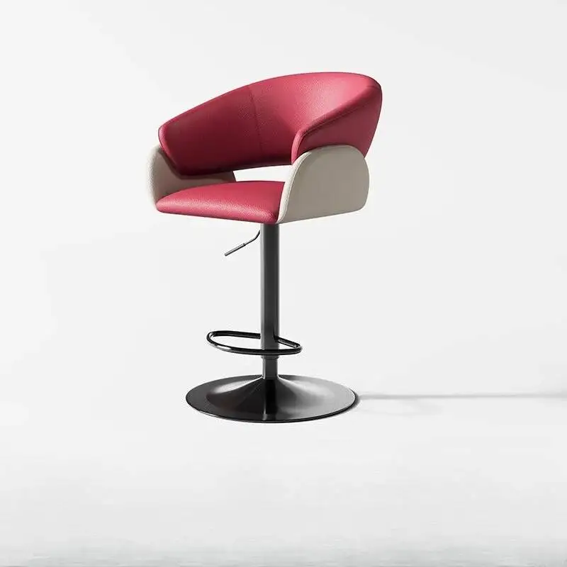

Барный стул Airlift Modern Leather Swivel - регулируемый стул из ПУ-кожи для кухни и столовой с полой спинкой и подлокотниками