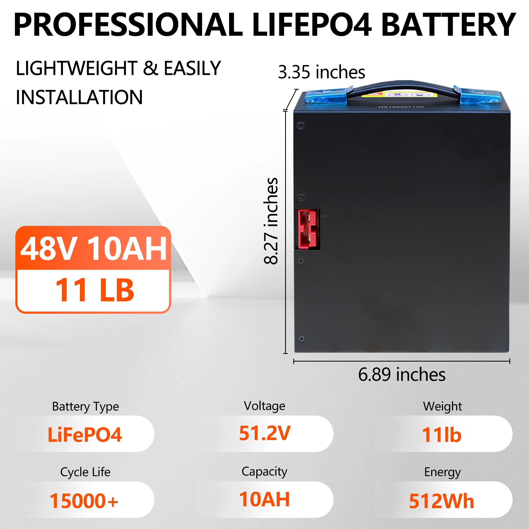 48V 10Ah/15Ah Lithium Battery for Electric Pallet Jack EPT40H EPT33H Wheelchair