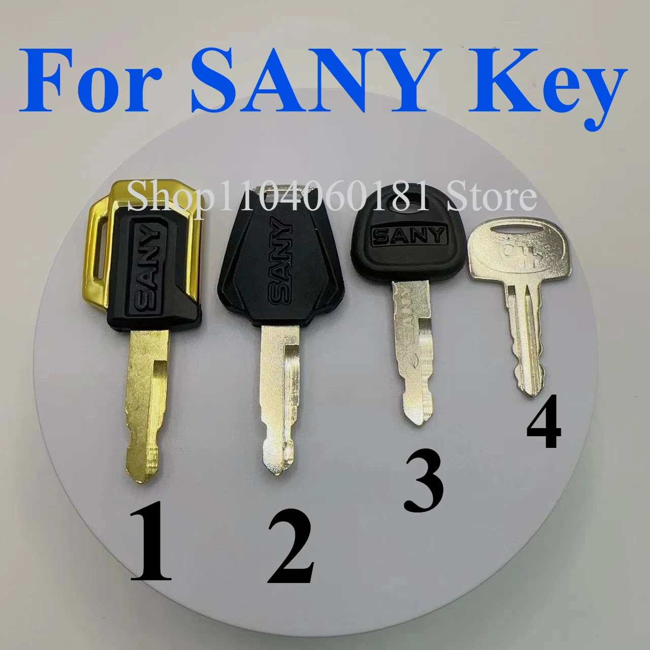 

1PC Ignition Start Key for SANY Excavator SY16/35/55C/60/65/75/135/155/215/235/285/365