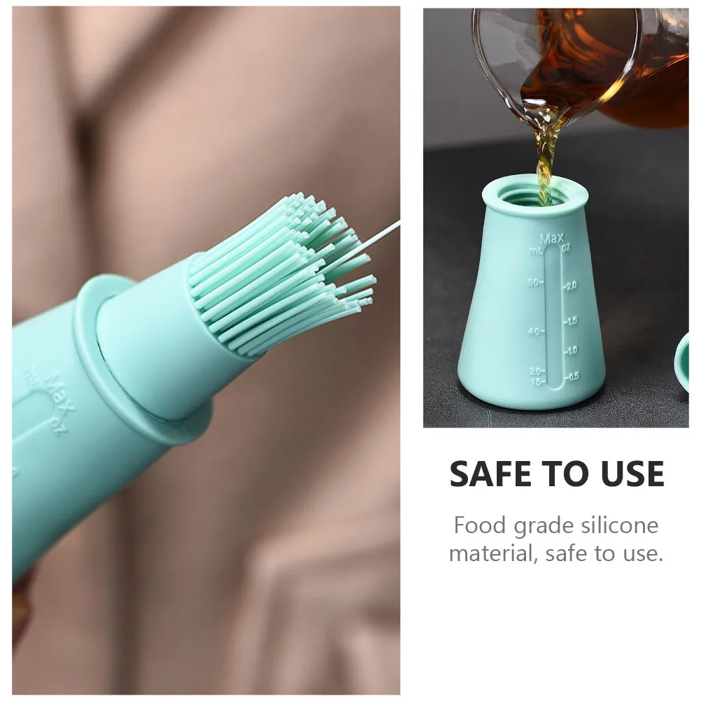 

3pcs Silicone Oil Bottle Brush With Scale Design For Outdoor Barbecue Basting High Temperature Resistant Kitchen Accessories Bbq